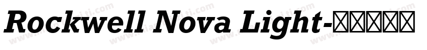 Rockwell Nova Light字体转换